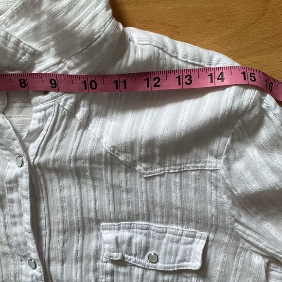 Bailey/44 Striped Print Casual Snap Button Down Shirt with Snap Closure Arms - Picture 9 of 11